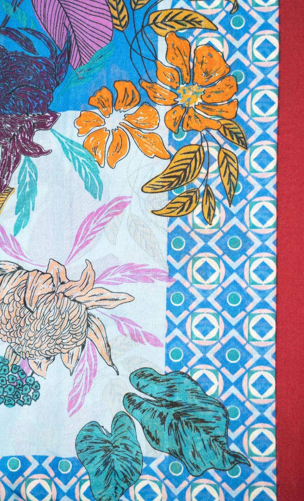 Botanical Scarf | B01: Blueberry