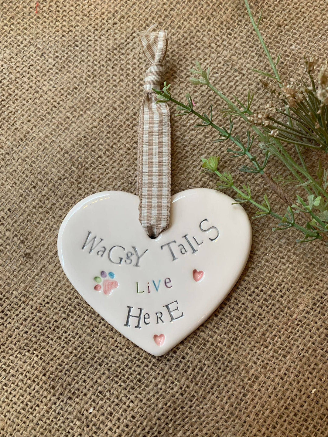 Handmade Ceramic - Waggy Tails Live Here