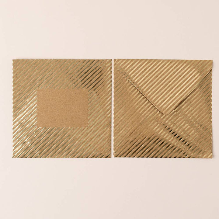 Gold Foiled Sqaure New Home Greetings Card