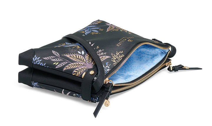 Sara Miller Zip Crossbody Black Botanic