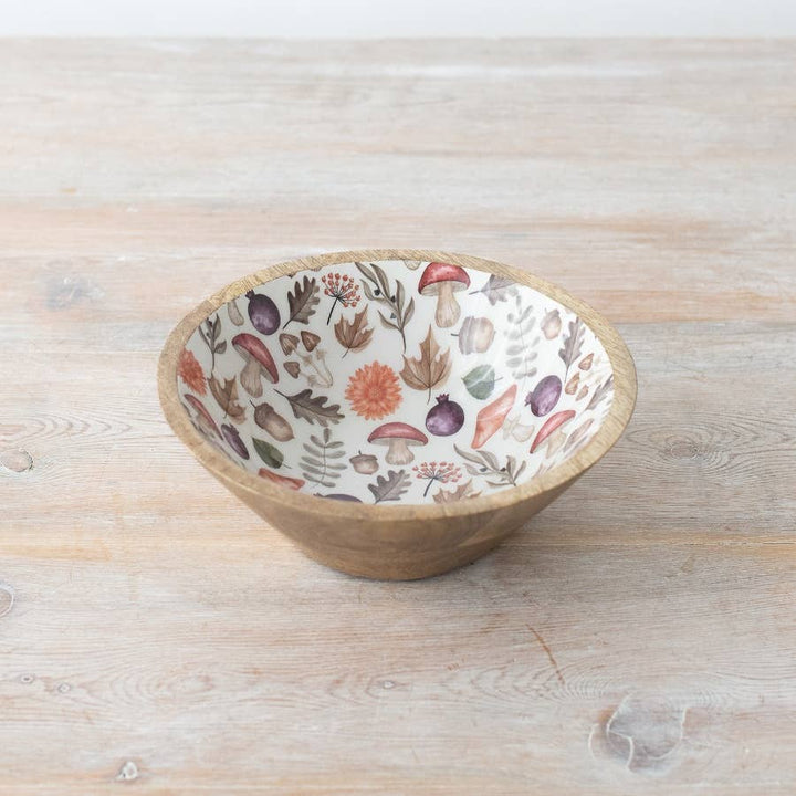 Autumnal Wooden Bowl, 17cm