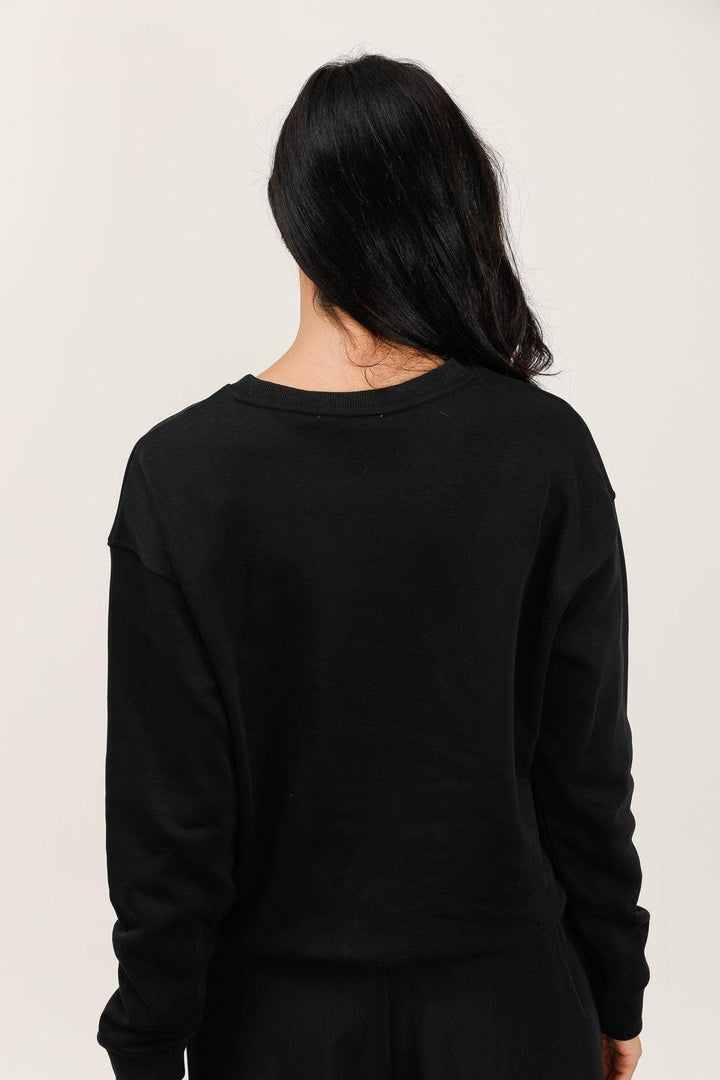 Wild Beauty Crew Neck Sweatshirt Black