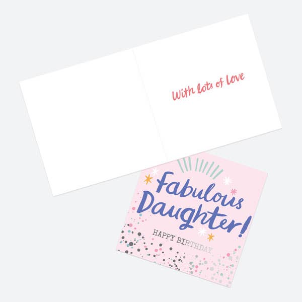 Typography Splash - Fabulous Daughter! Happy Birthday