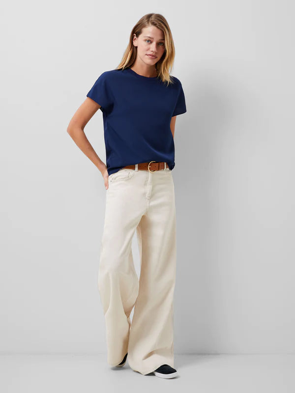 French Connection Midnight Navy Blue Crepe Top