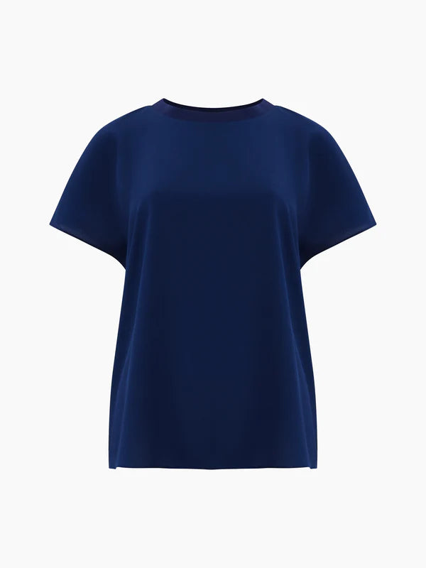 French Connection Midnight Navy Blue Crepe Top