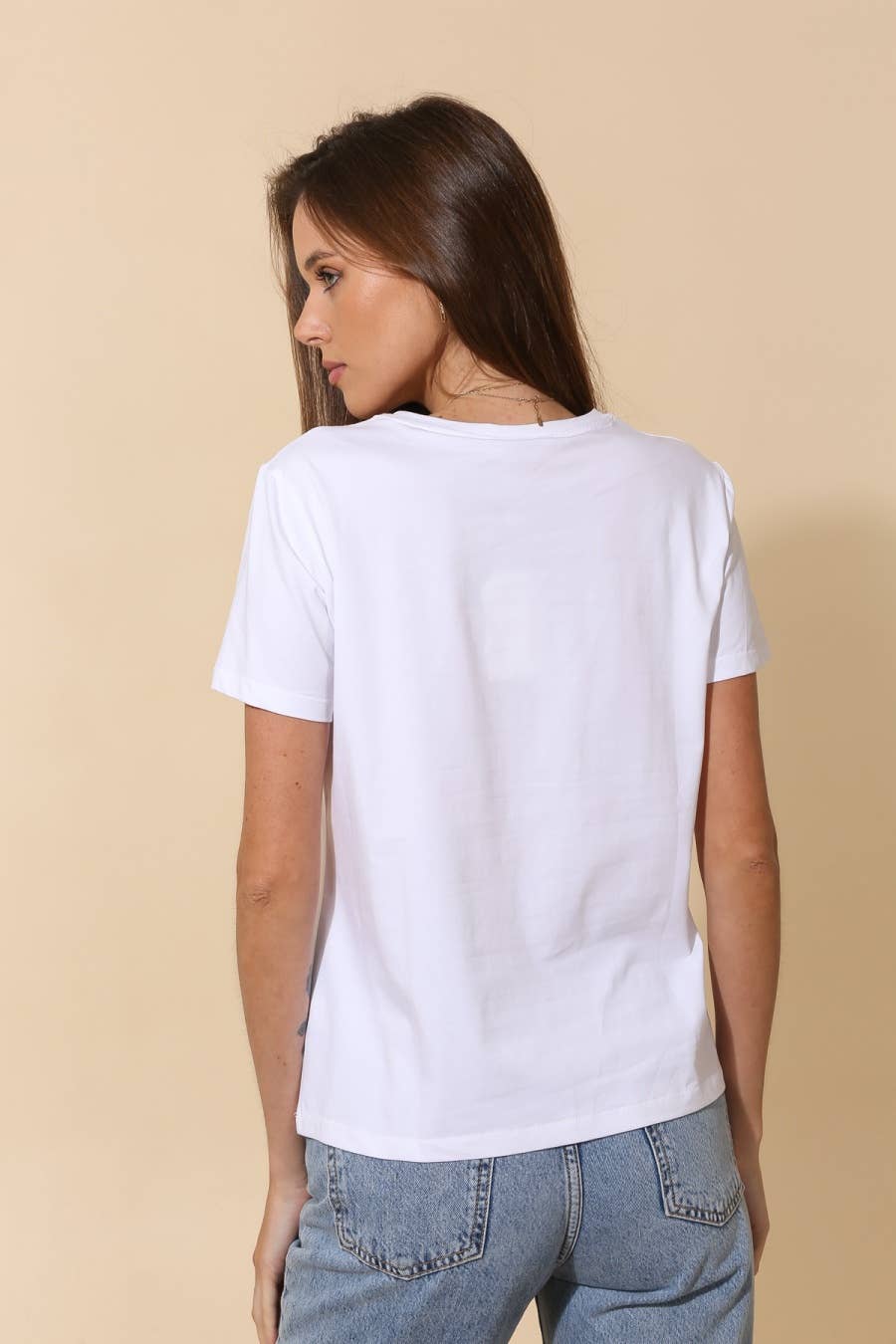 Vase Pattern Cotton T-shirt White - Pre Order