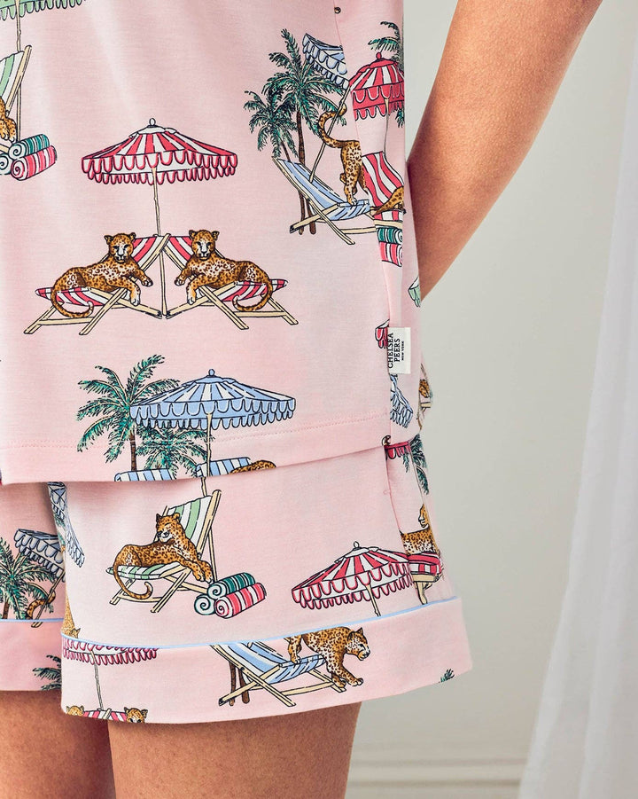 TENCEL™ Modal Lounging Leopards Print Short Pyjama Set