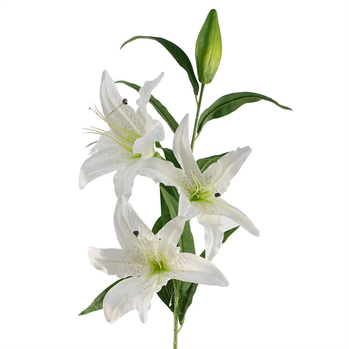 Artificial Flowers Large White Lily Stem 100cm