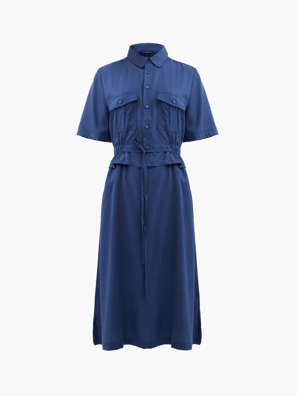 French Connection Arielle Midnight Blue Shirt Dress
