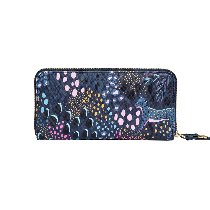 Sara Miller Zip Purse Midnight Leopard Large