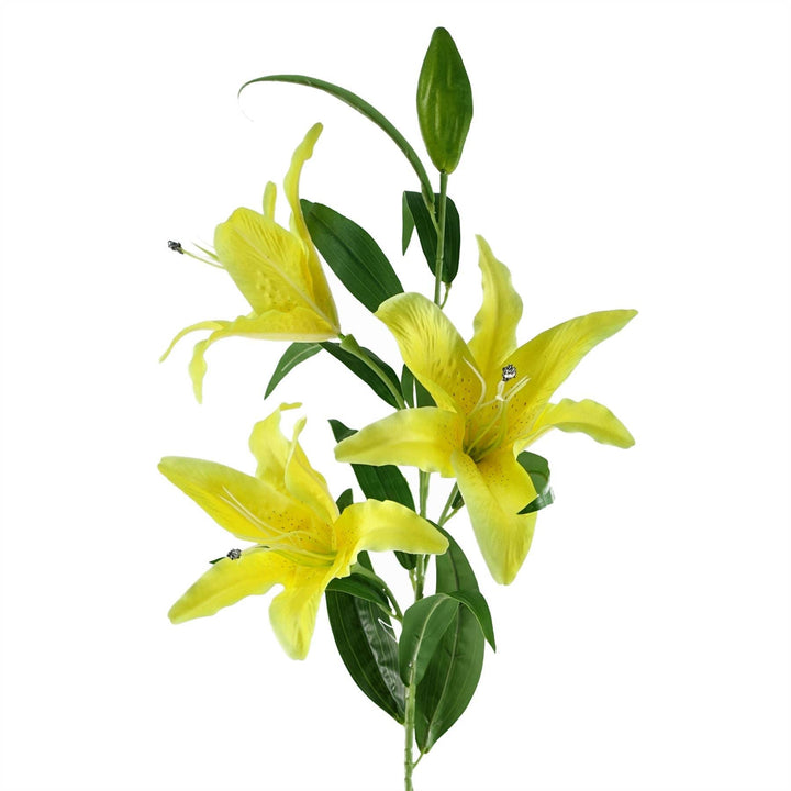 Artificial Flowers Large Yellow Lily Stem 100cm