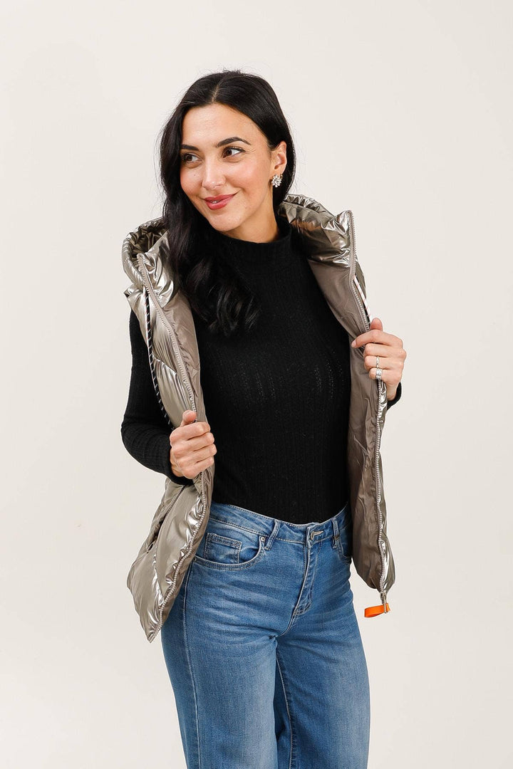 Roya Sleeveless Jacket Gold