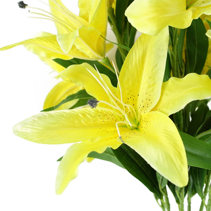 Artificial Flowers Large Yellow Lily Stem 100cm