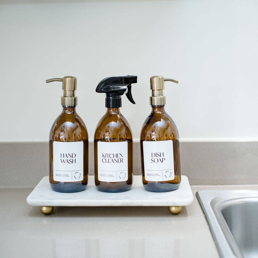 Minions - Marble Decorative Tray with Gold coloured Bun Feet