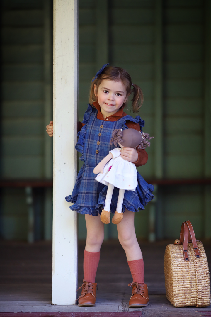 Tikiri Fabric Baby Doll – Cecilia with Cream Linen Dress