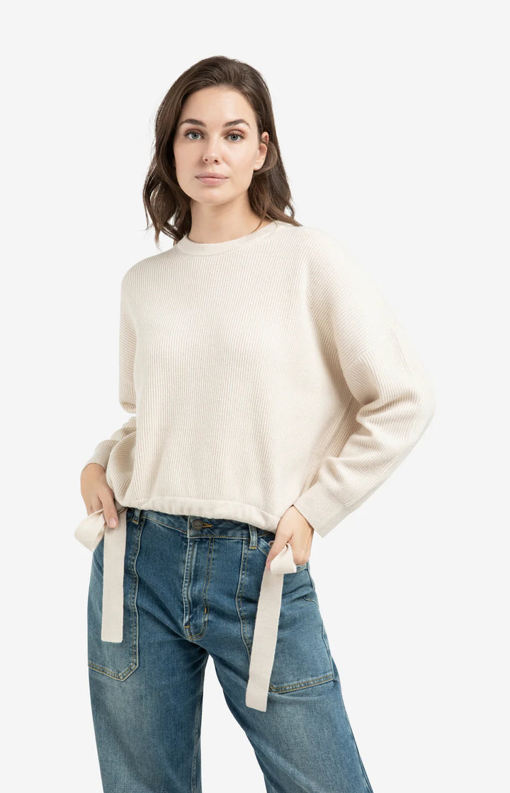 Yaya Kit Beige Melange Knitted Sweater