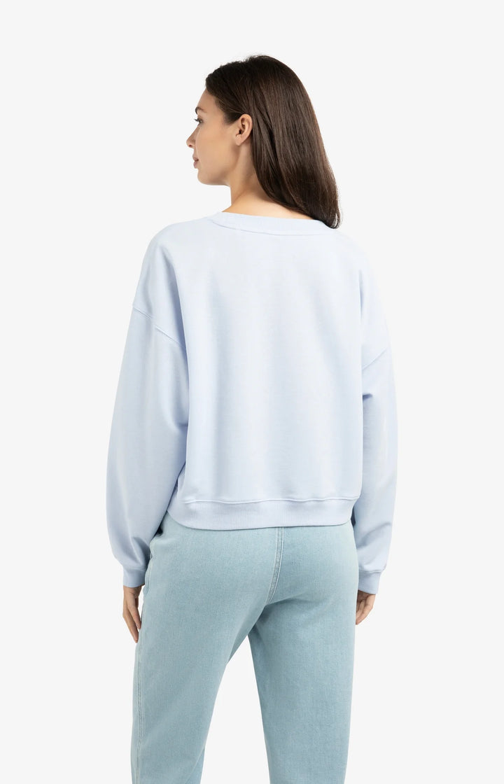 Yaya Ice Blue Crew Neck Sweater