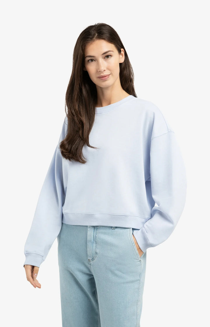 Yaya Ice Blue Crew Neck Sweater