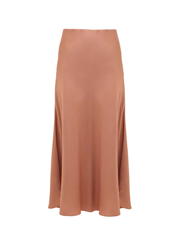 French Connection Mocha Mousse Midaxi Slip Skirt