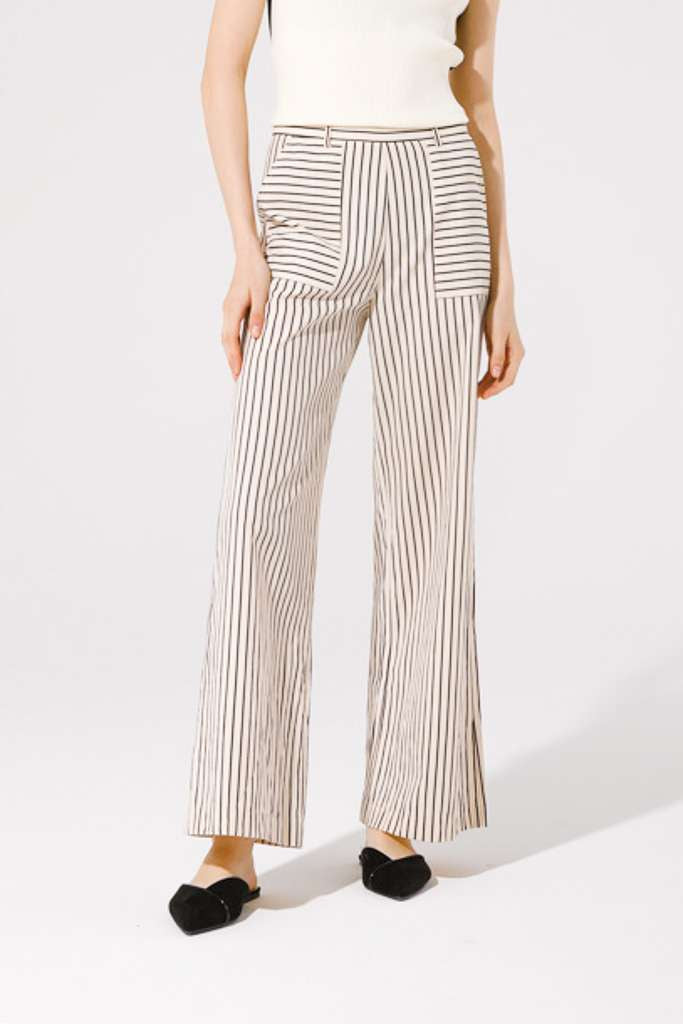 Goa Goa Yatch Beige/Black Stripe Trousers