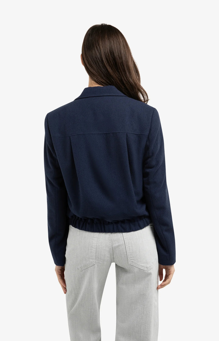 Yaya Navy Short Double Breasted Blazer