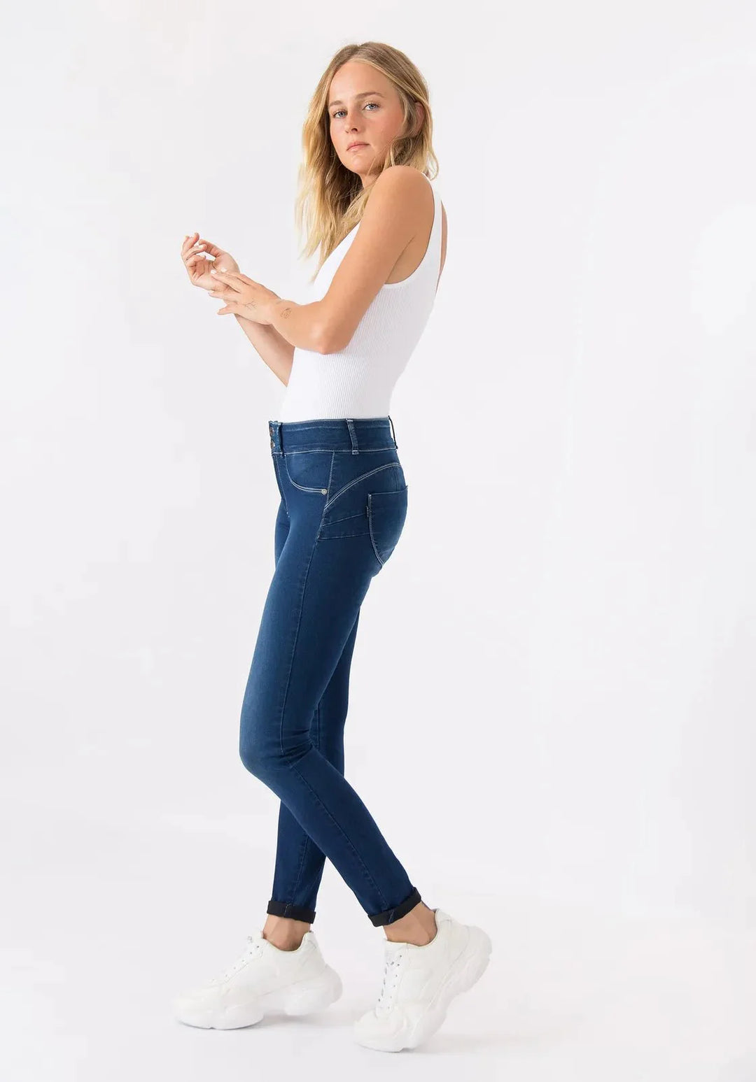 Tiffosi One Size Jeans Double_Up_Comfort_4 Blue Denim - Sitara Morgan